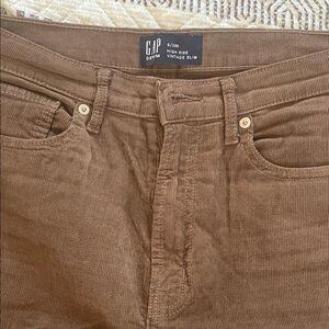 GAP Vintage Slim High Rise Corduroy Pants